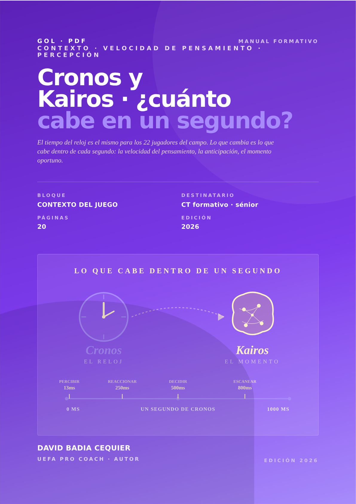 Cronos y Kairos ¿Cuánto cabe en un segundo?